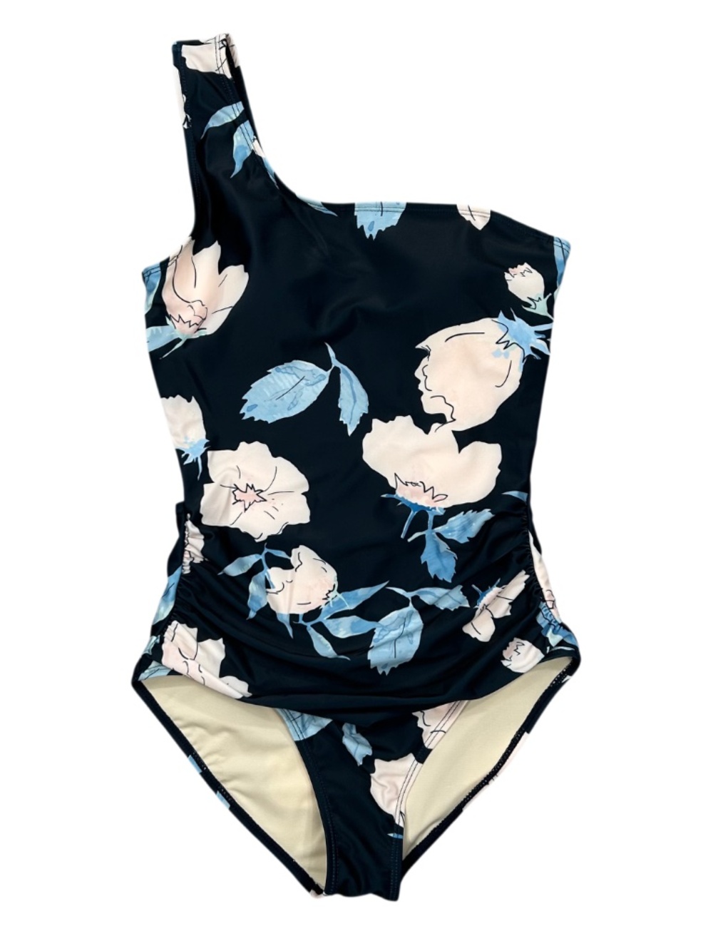 Nani Swimwear NWT Cascade One Shoulder One Piece Swimsuit Size S